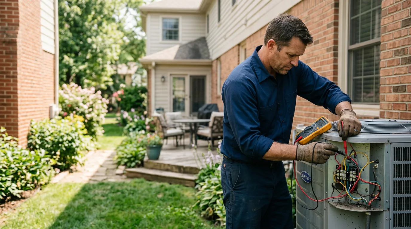 HVAC technician working near Dexter, NY
